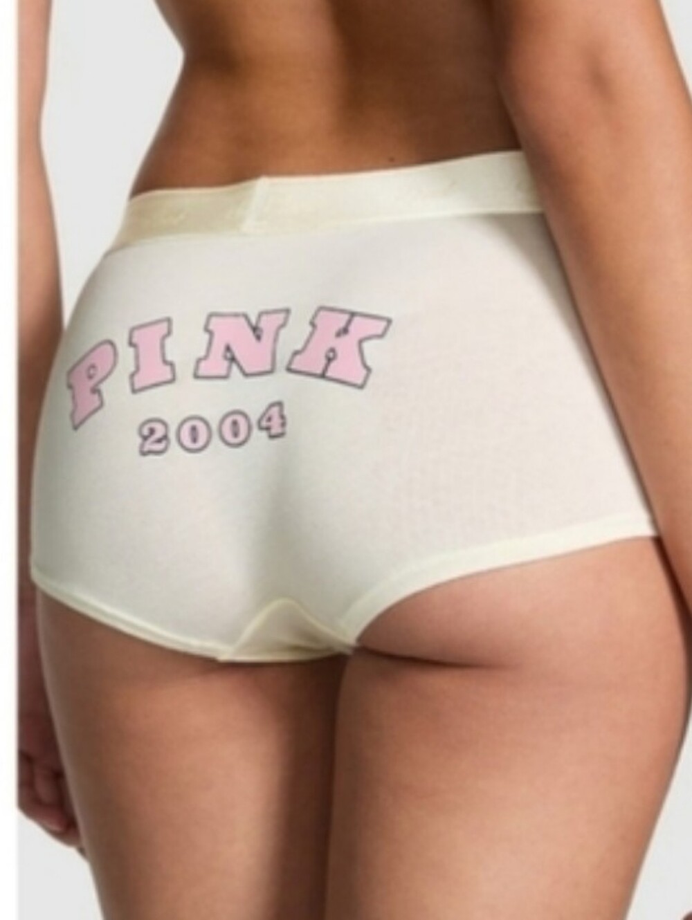 Victoria's secret pink logo waist cotton boyshort panty XLARGE LIMITED EDITION